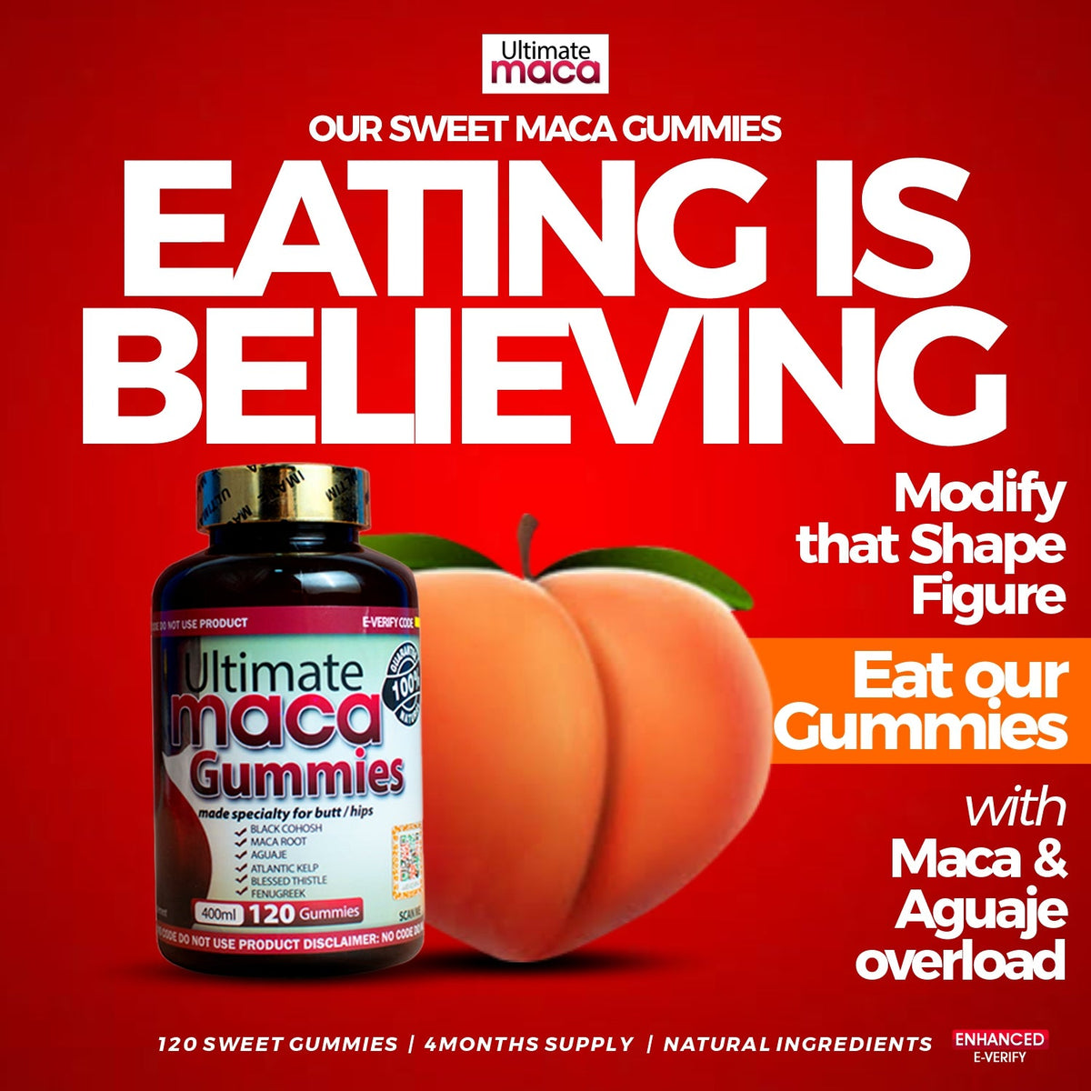 Orignal Ultimate Maca Gummies made in Africa 100% Orignal Big Naysh in few days